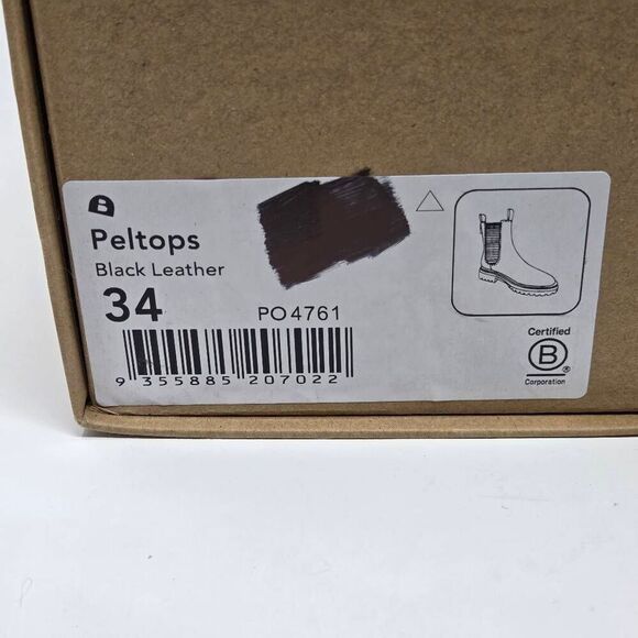 BARED FOOTWEAR PELTOPS CHELSEA BOOTS BLACK LEATHER WOMENS EU 34 US 4 4.5 NEW - Picture 8 of 8